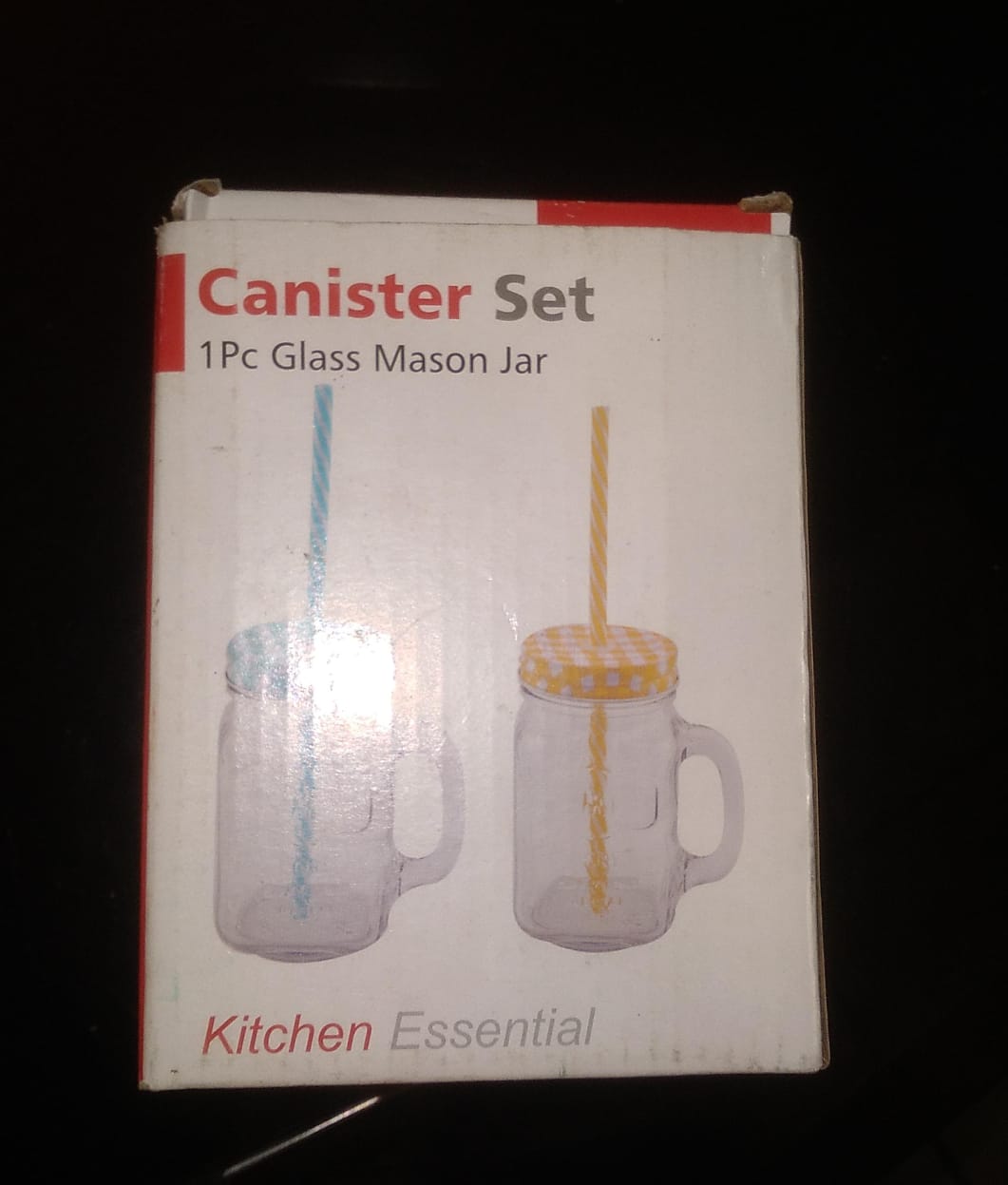 Straw glass jar canister