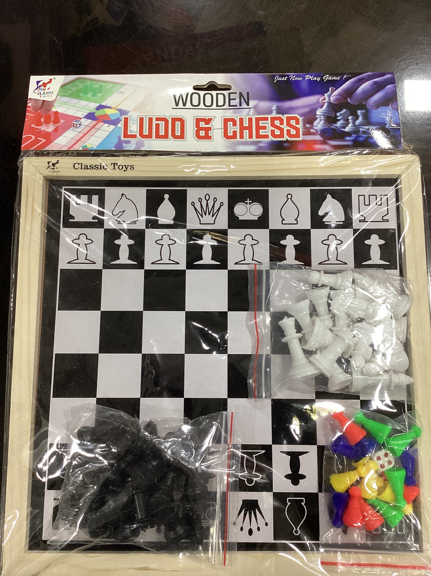 Wooden Ludo & Chess (WT19)