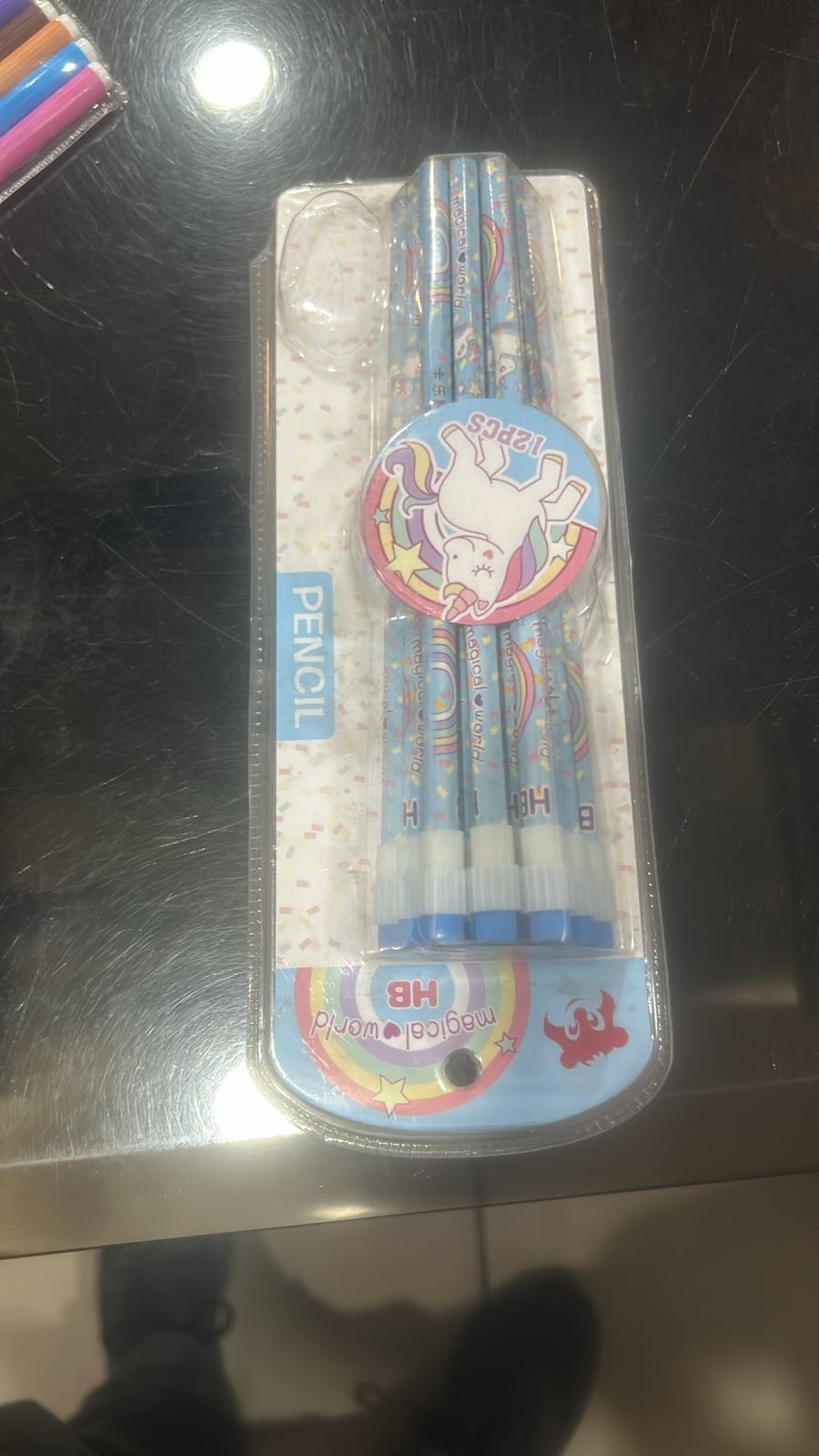 refurbished magic world unicorn pencil set