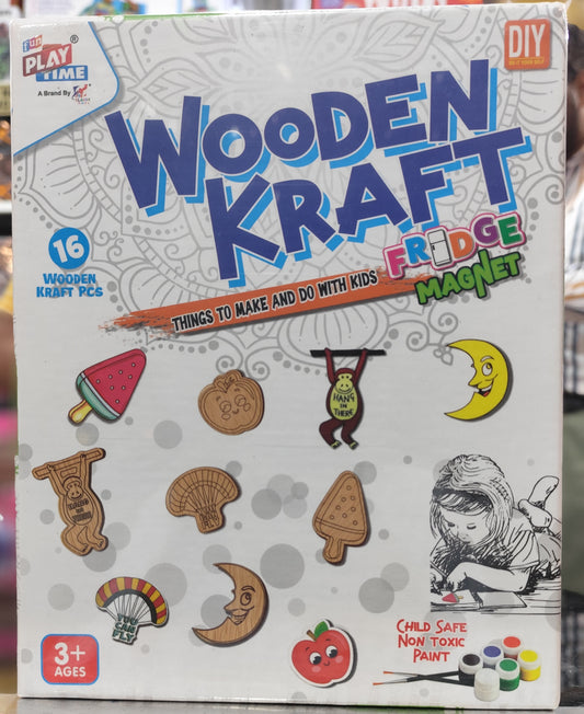 Wooden Kraft Fridge Magnets