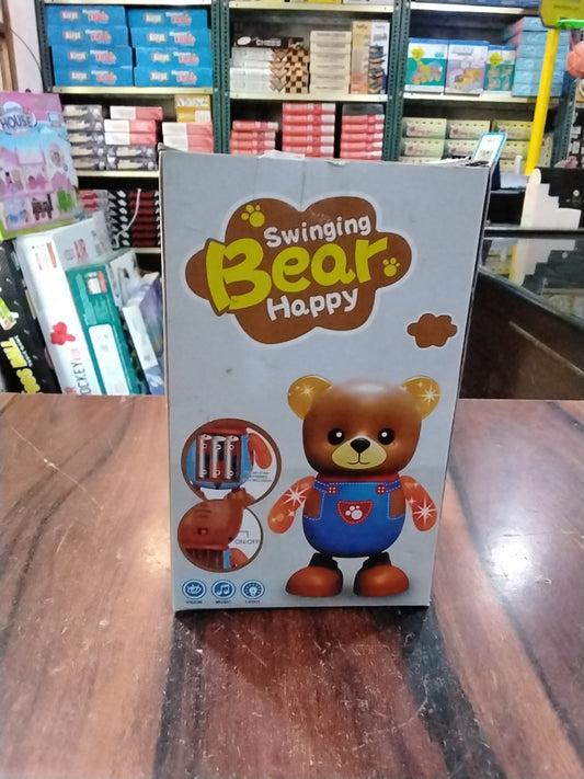 Swinging bear happy