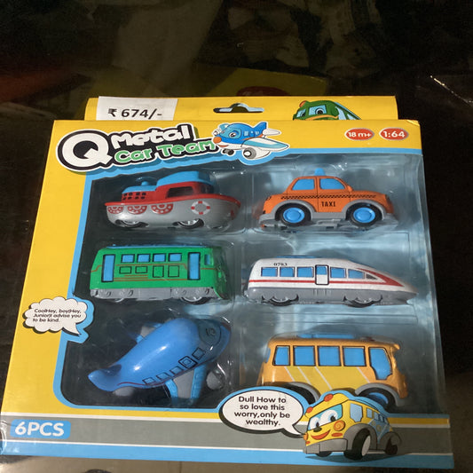 Q Metal Car Team Set (6pcs)
