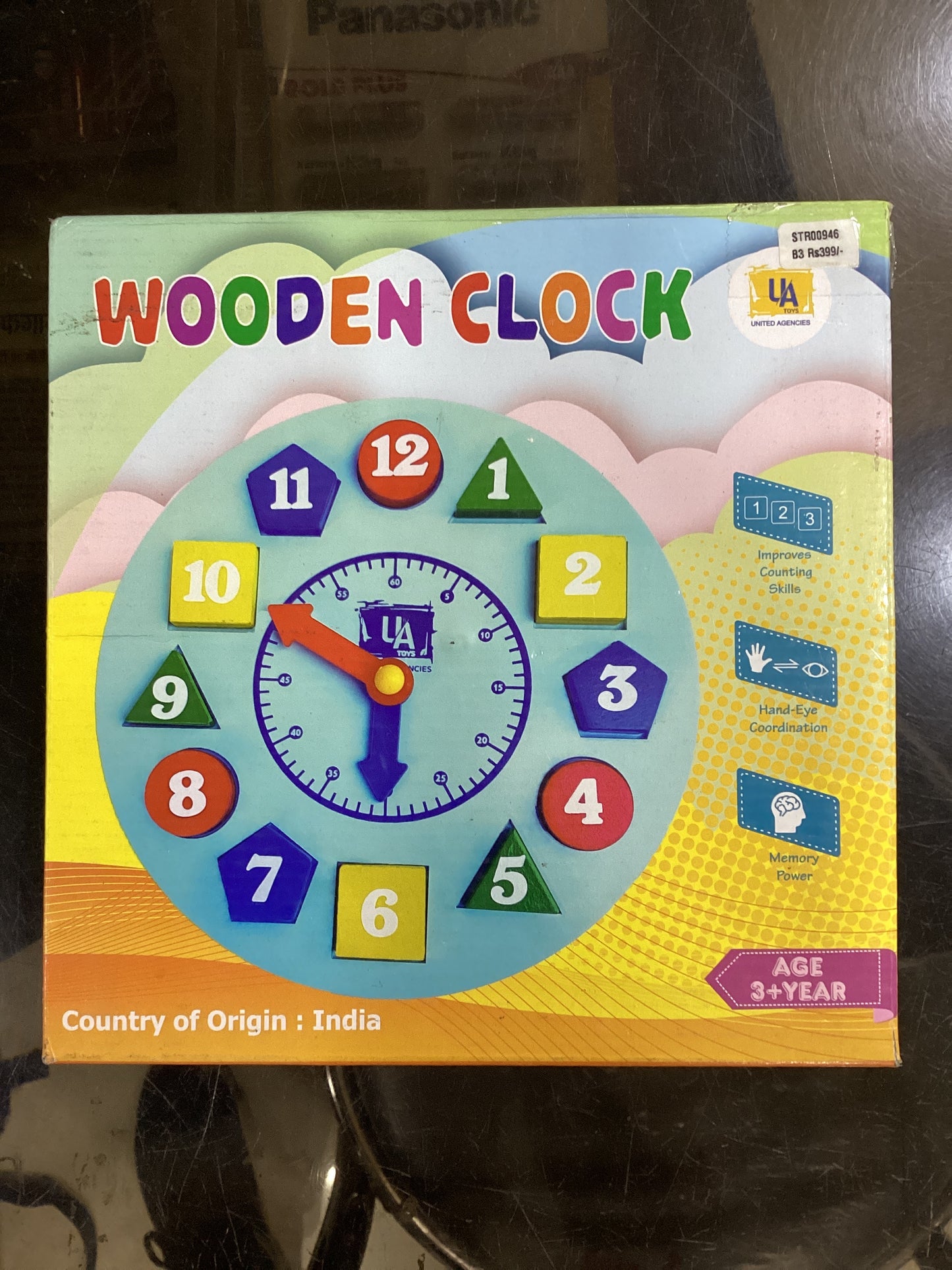 Kids Learning Wooden Clock